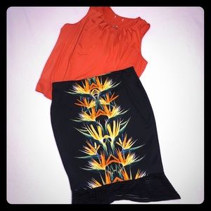 EUC women’s XL Bisou Bisou pencil skirt plus top